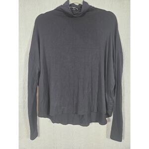 Babaton Black Mockneck Long Sleeve Base Layer Size M Capsule Wardrobe Basics